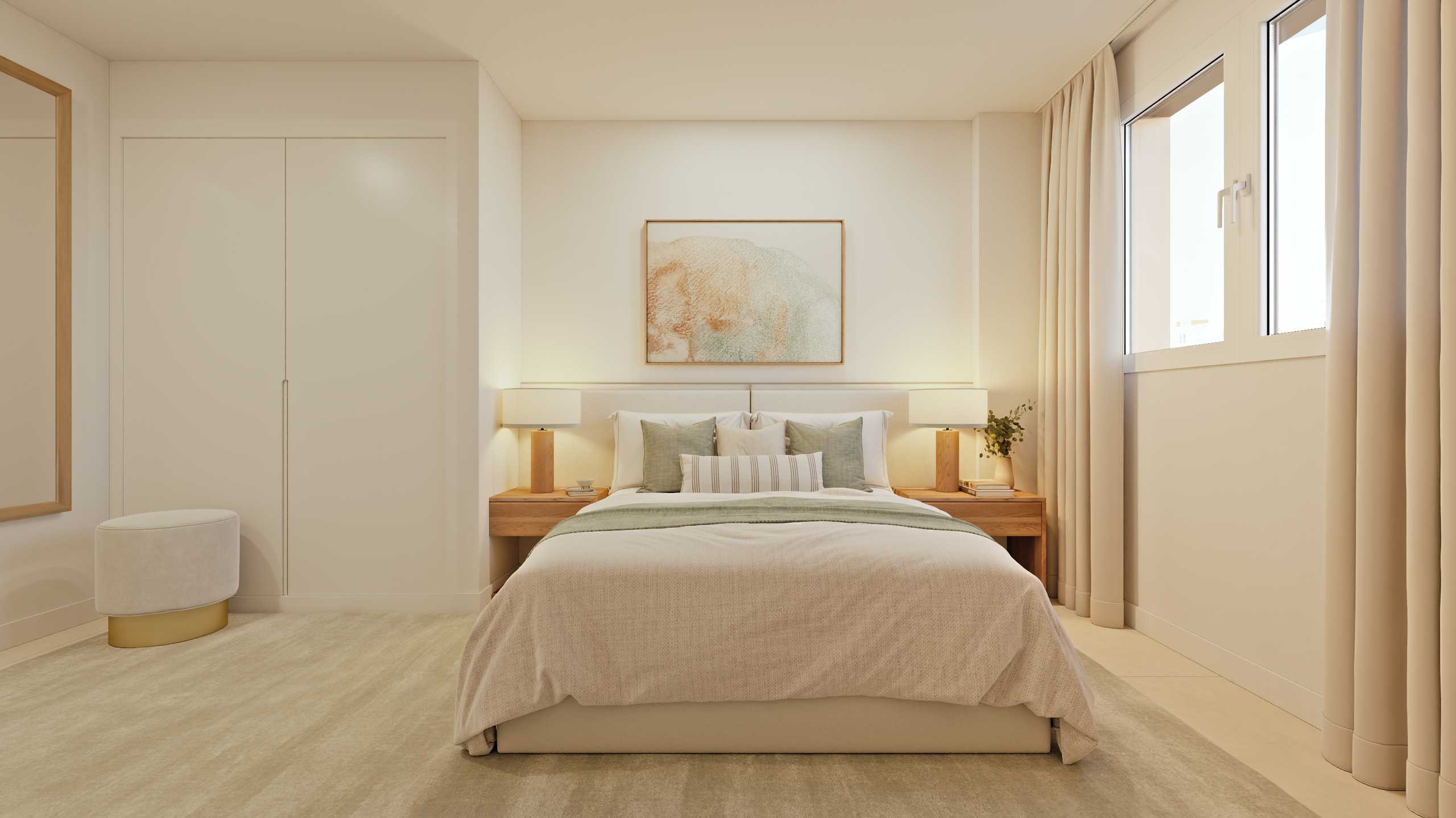 Dormitorio principal de la promoción Brisas de San Juan Residences (Alicante)